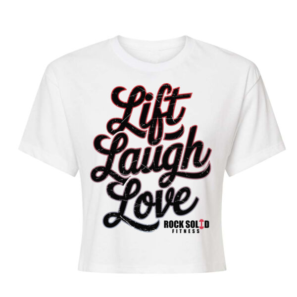 LIFT LAUGH LOVE - WOMEN'S CROP T-SHIRT - $F2AUQ7$ Thumbnail
