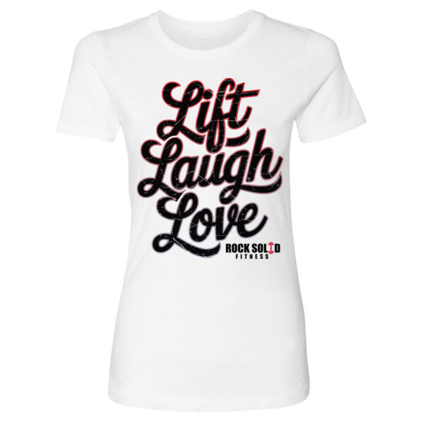 LIFT LAUGH LOVE - WOMEN'S FITTED T-SHIRT - $F2AUQ7$ Thumbnail